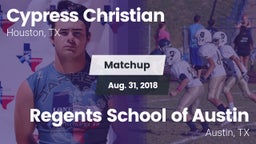 Matchup: Cypress Christian vs. Regents School of Austin 2018