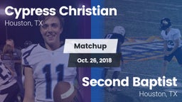 Matchup: Cypress Christian vs. Second Baptist  2018