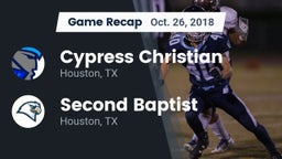 Recap: Cypress Christian  vs. Second Baptist  2018