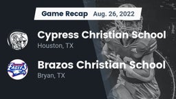 Recap: Cypress Christian School vs. Brazos Christian School 2022