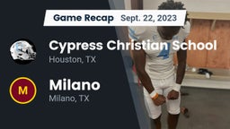 Recap: Cypress Christian School vs. Milano  2023