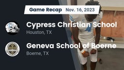 Recap: Cypress Christian School vs. Geneva School of Boerne 2023