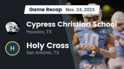 Recap: Cypress Christian School vs. Holy Cross  2023