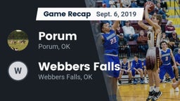 Recap: Porum  vs. Webbers Falls  2019