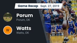Recap: Porum  vs. Watts  2019
