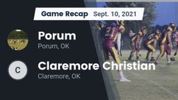 Recap: Porum  vs. Claremore Christian  2021
