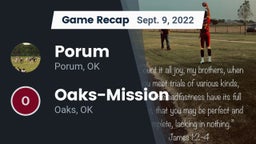 Recap: Porum  vs. Oaks-Mission  2022