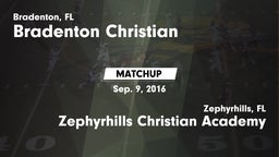 Matchup: Bradenton Christian vs. Zephyrhills Christian Academy  2016
