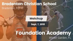 Matchup: Bradenton Christian vs. Foundation Academy  2018
