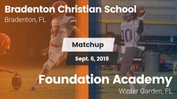 Matchup: Bradenton Christian vs. Foundation Academy  2019
