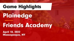 Plainedge  vs Friends Academy  Game Highlights - April 18, 2022