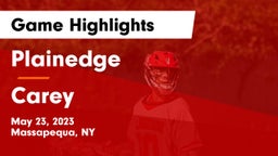 Plainedge  vs Carey  Game Highlights - May 23, 2023