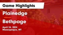Plainedge  vs Bethpage  Game Highlights - April 24, 2024