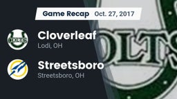 Recap: Cloverleaf  vs. Streetsboro  2017