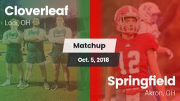 Matchup: Cloverleaf vs. Springfield  2018