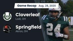 Recap: Cloverleaf  vs. Springfield  2020