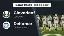 Recap: Cloverleaf  vs. Defiance  2022