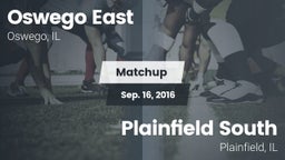 Matchup: Oswego East vs. Plainfield South  2016
