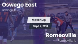 Matchup: Oswego East vs. Romeoville  2018