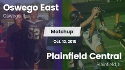 Matchup: Oswego East vs. Plainfield Central  2018