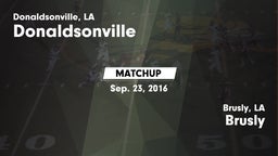 Matchup: Donaldsonville vs. Brusly  2016