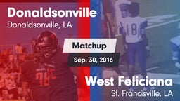 Matchup: Donaldsonville vs. West Feliciana  2016