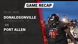 Recap: Donaldsonville  vs. Port Allen  2016