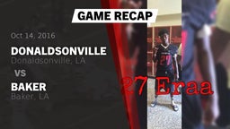 Recap: Donaldsonville  vs. Baker  2016