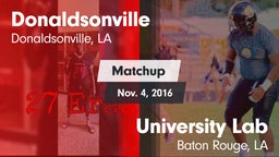 Matchup: Donaldsonville vs. University Lab  2016
