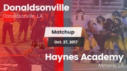Matchup: Donaldsonville vs. Haynes Academy  2017