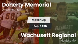 Matchup: Doherty Memorial vs. Wachusett Regional  2017