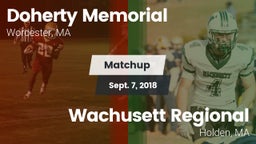 Matchup: Doherty Memorial vs. Wachusett Regional  2018
