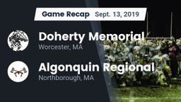 Recap: Doherty Memorial  vs. Algonquin Regional  2019