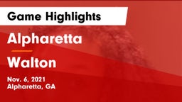 Alpharetta  vs Walton  Game Highlights - Nov. 6, 2021