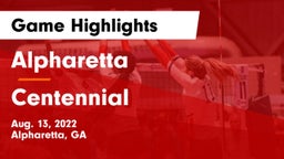 Alpharetta  vs Centennial  Game Highlights - Aug. 13, 2022