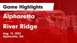Alpharetta  vs River Ridge  Game Highlights - Aug. 13, 2022
