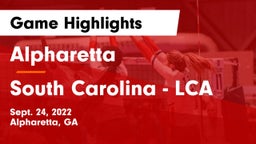 Alpharetta  vs South Carolina - LCA Game Highlights - Sept. 24, 2022