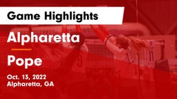 Alpharetta  vs Pope  Game Highlights - Oct. 13, 2022