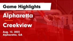 Alpharetta  vs Creekview  Game Highlights - Aug. 12, 2023