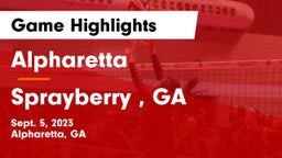 Alpharetta  vs Sprayberry , GA Game Highlights - Sept. 5, 2023