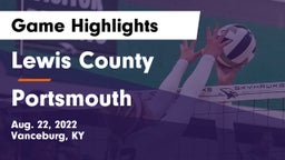 Lewis County  vs Portsmouth  Game Highlights - Aug. 22, 2022