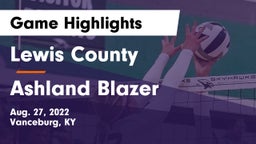 Lewis County  vs Ashland Blazer  Game Highlights - Aug. 27, 2022