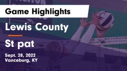 Lewis County  vs St pat Game Highlights - Sept. 28, 2022