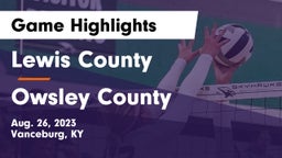 Lewis County  vs Owsley County  Game Highlights - Aug. 26, 2023