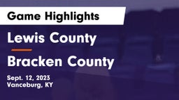 Lewis County  vs Bracken County Game Highlights - Sept. 12, 2023