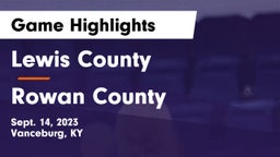 Lewis County  vs Rowan County  Game Highlights - Sept. 14, 2023