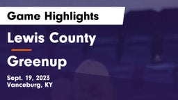Lewis County  vs Greenup Game Highlights - Sept. 19, 2023