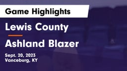 Lewis County  vs Ashland Blazer  Game Highlights - Sept. 20, 2023