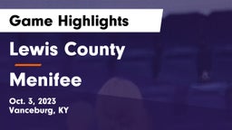 Lewis County  vs Menifee Game Highlights - Oct. 3, 2023