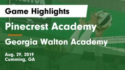 Pinecrest Academy  vs Georgia Walton Academy Game Highlights - Aug. 29, 2019